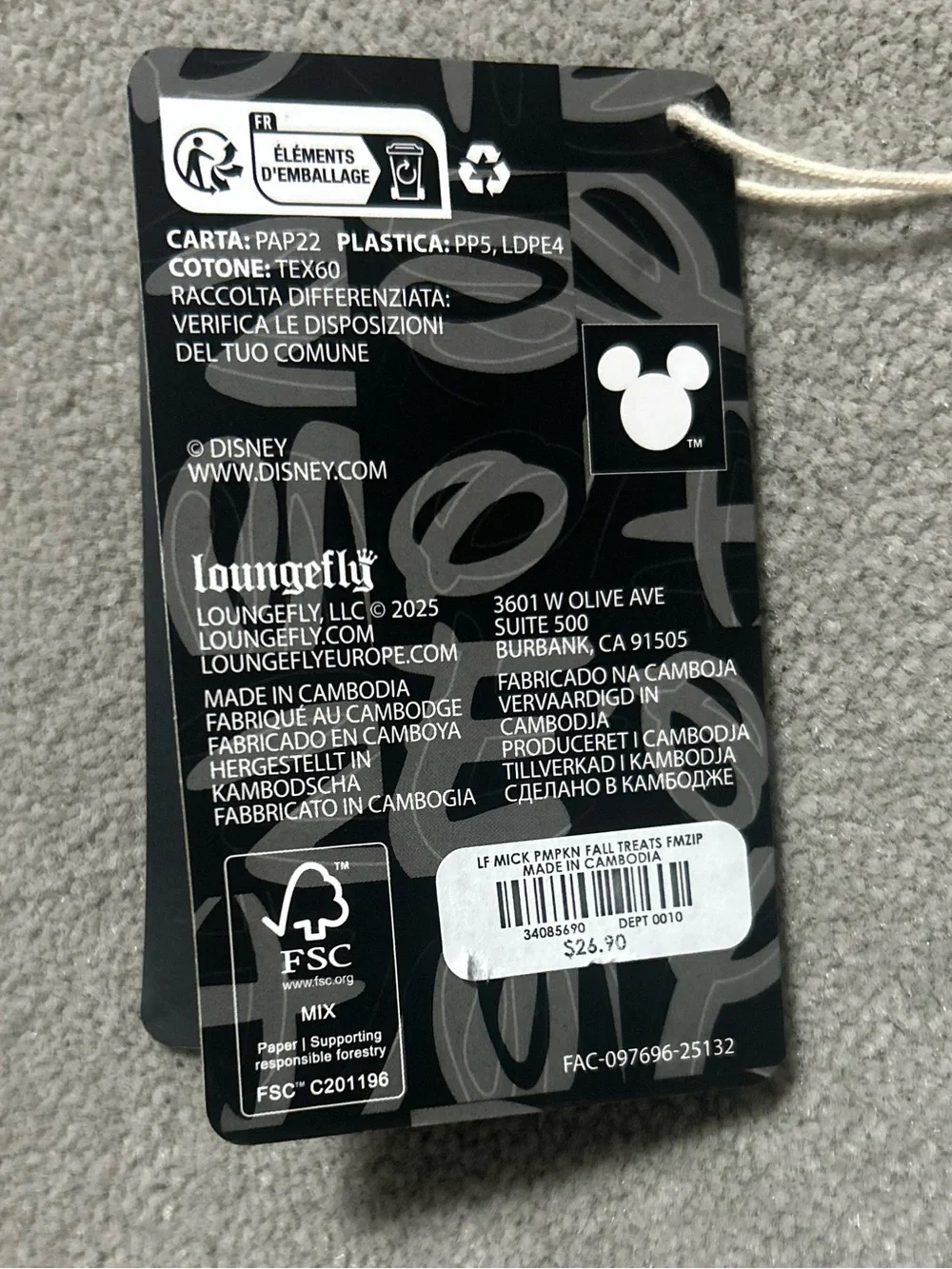 Loungefly Disney Mickey Mouse Pumpkin Fall Treats Mini Wallet *NEW* - Picture 5 of 9